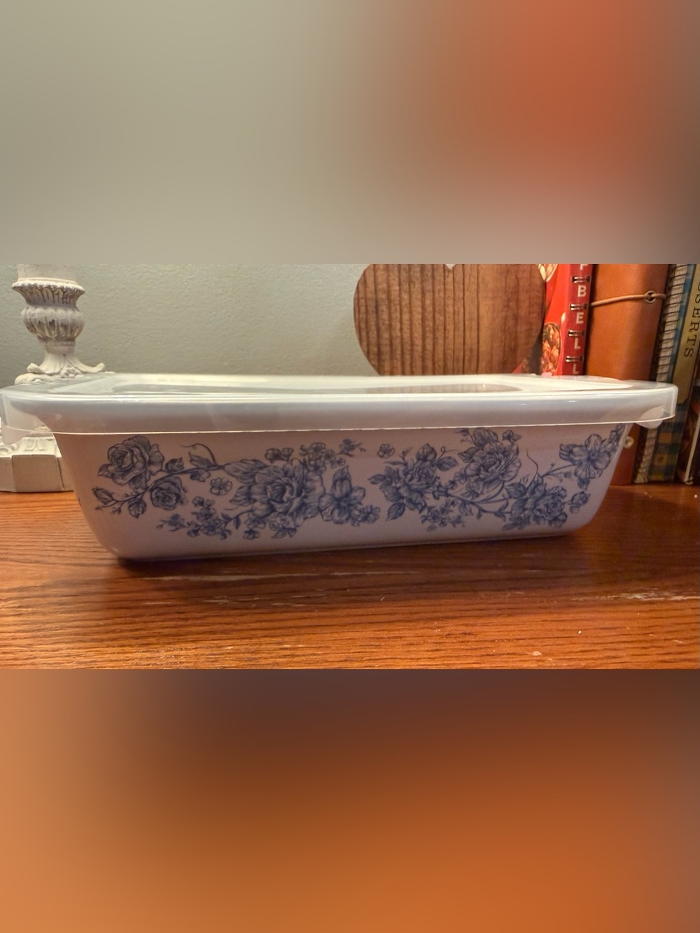 The Pioneer Woman Cream and Blue Stoneware Baking Dish